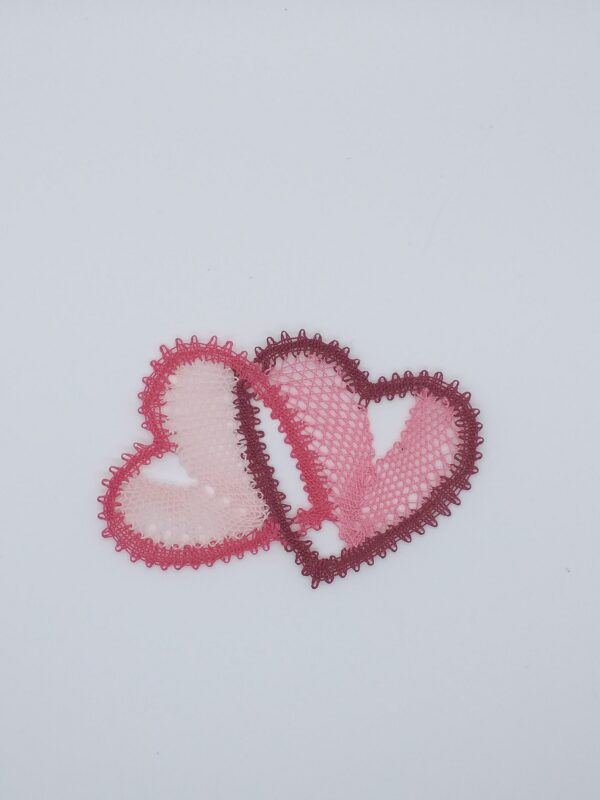 Cadre Double Cœurs en dentelle – Image 2