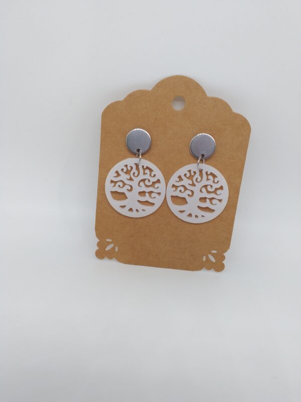 Boucle d'oreille résine Tree of life – Image 4