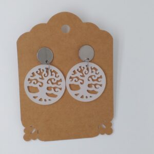 Boucle d'oreille résine Tree of life