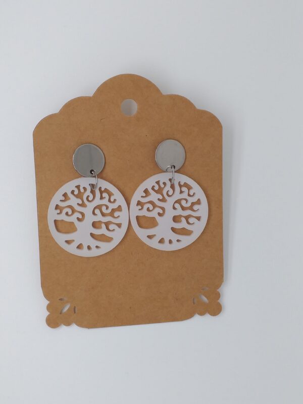 Boucle d'oreille résine Tree of life