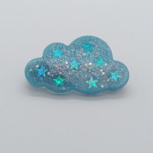 Broche résine nuage