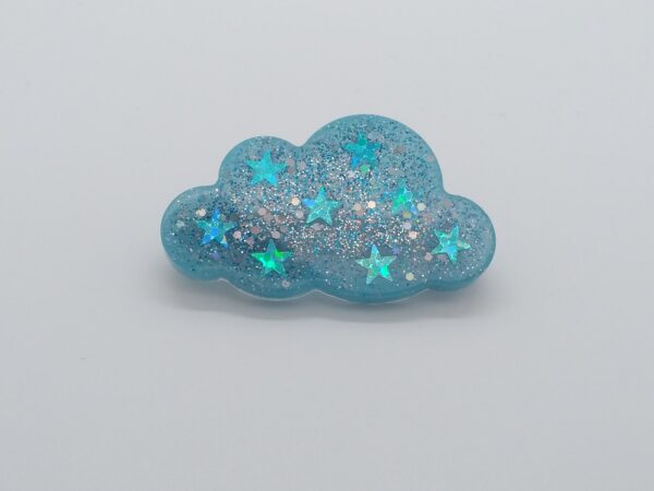 Broche résine nuage