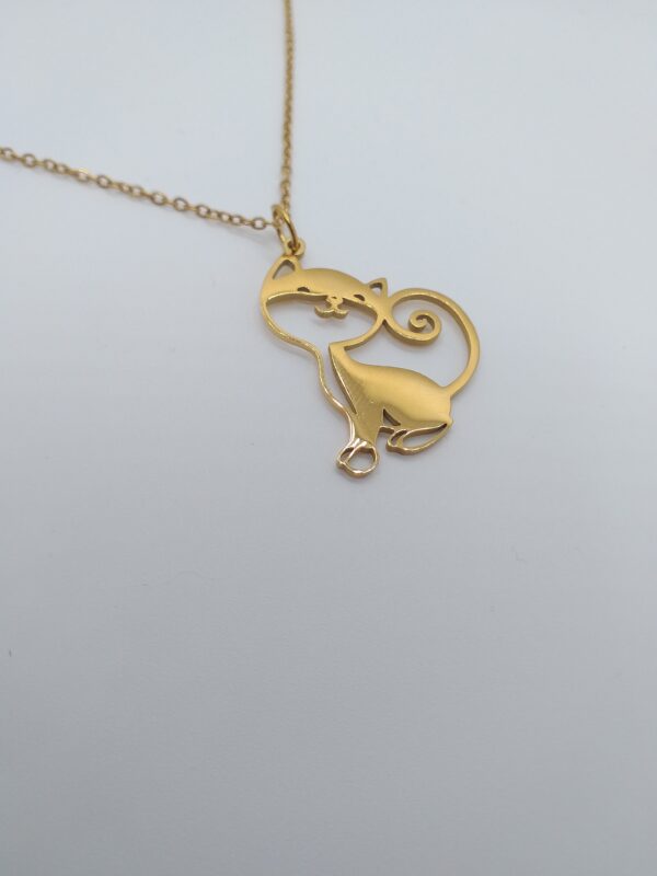 Collier Chat Assis – Image 2