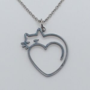Collier Chat coeur