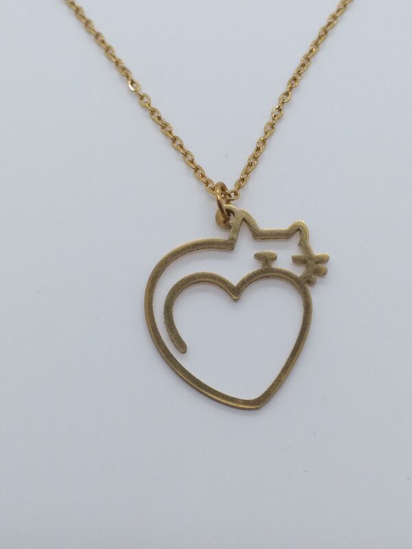 Collier Chat coeur – Image 5